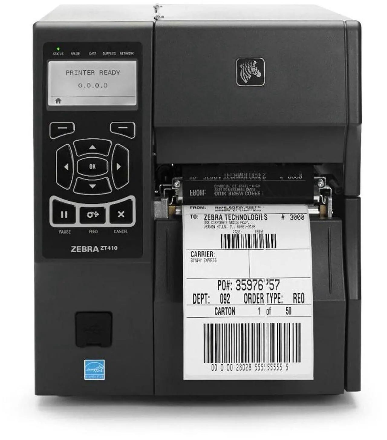 Zebra ZT410 Industrial 300 DPI Thermal Transfer Barcode Label Printer ZT41043-T010000Z Barcode Printer Shop