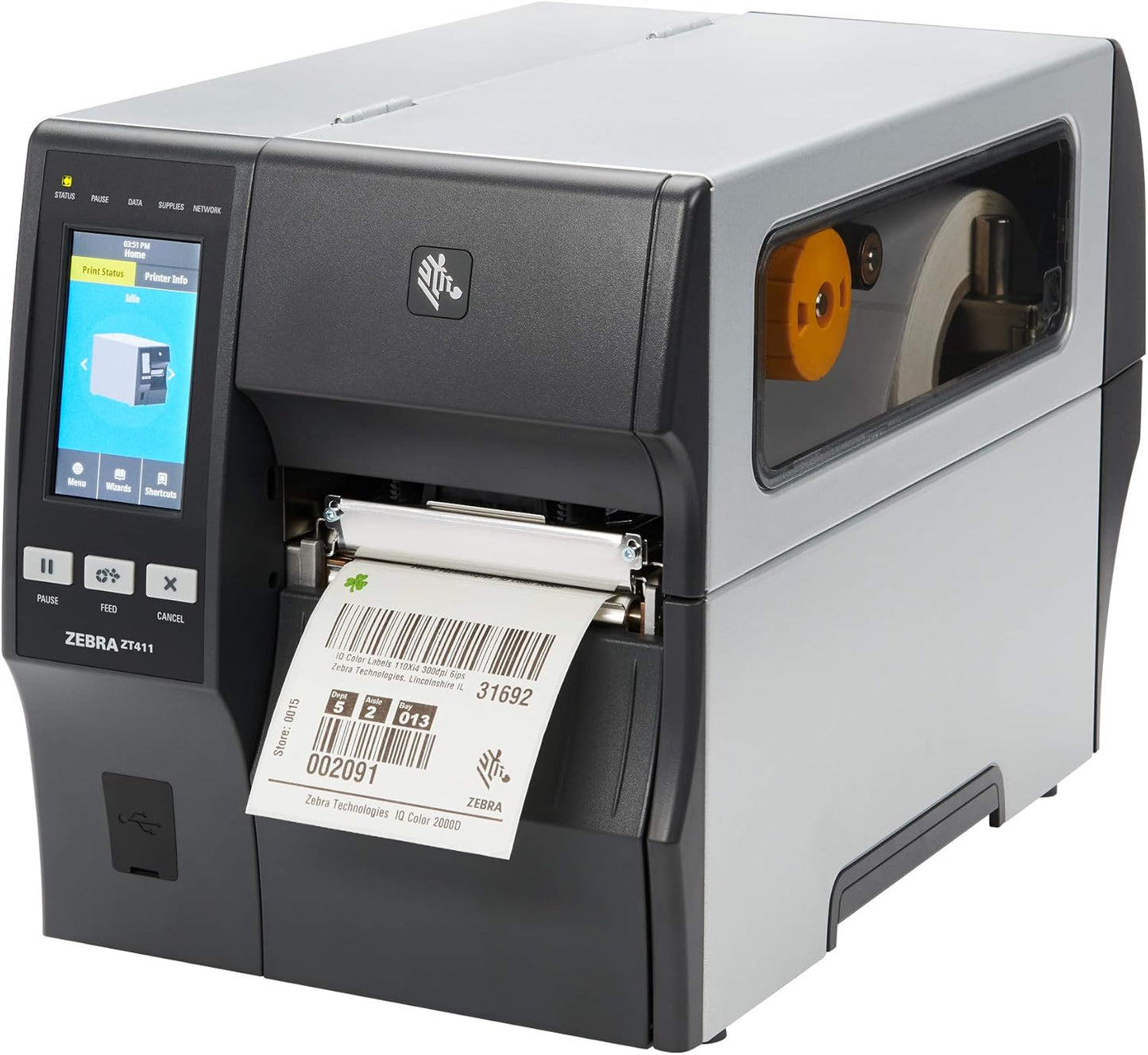 Zebra ZT411 Industrial Label Printer 203 DPI Thermal Transfer Tear-Off Touch Display ZT41142-T010000Z Barcode Printer Shop